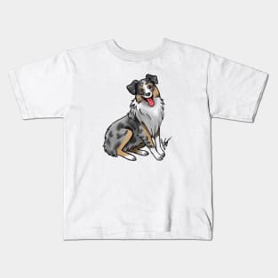 Dog - Australian Shepherd - Blue Merle Kids T-Shirt